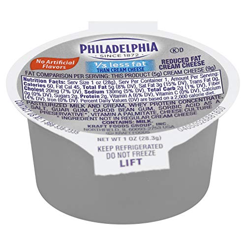 Philadelphia Light Cream Cheese Cups 1 Ounce Pack Of 100