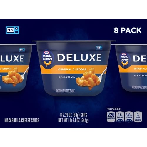 Kraft Deluxe Original Macaroni & Cheese Easy Microwavable Dinner...