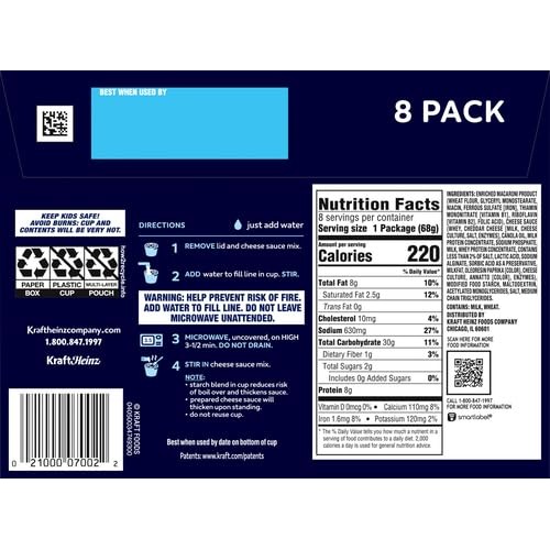 Kraft Deluxe Original Macaroni & Cheese Easy Microwavable Dinner...