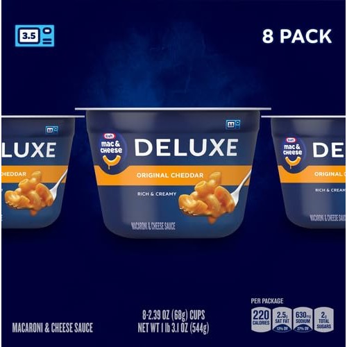 Kraft Deluxe Original Macaroni & Cheese Easy Microwavable Dinner...