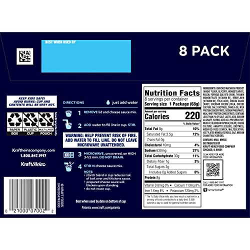Kraft Deluxe Original Macaroni & Cheese Easy Microwavable Dinner...