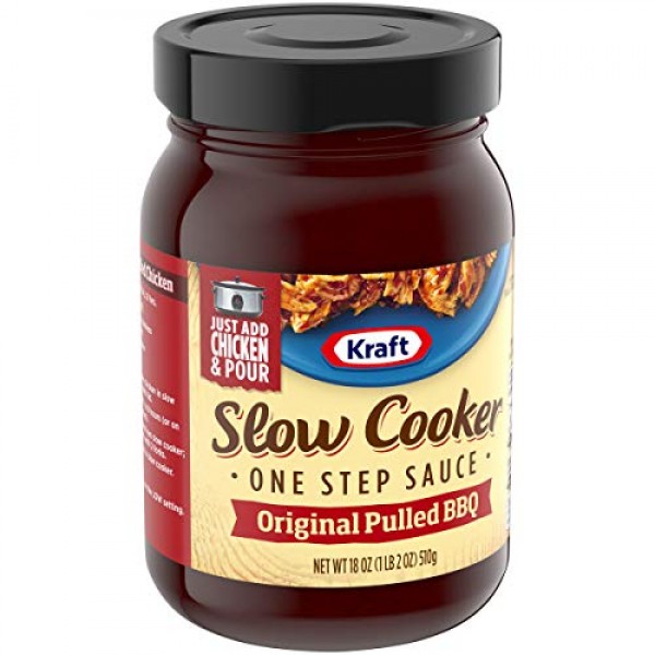 Kraft Slow Cooker Original Pulled Bbq One Step Sauce 18 Oz Jar