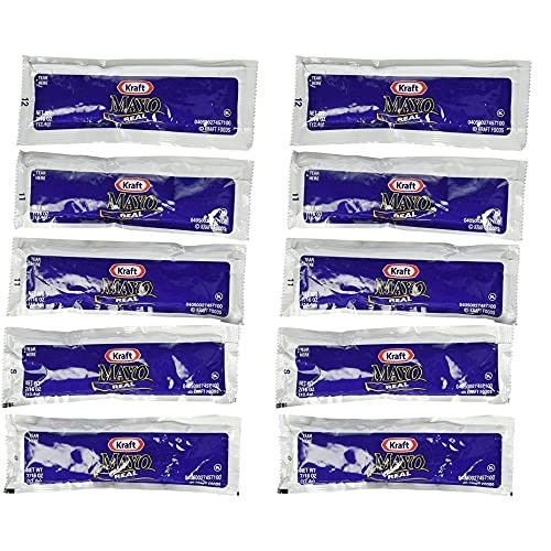 50 Packets - Kraft Real Mayo 7/16 Oz Pouch Portion Control Tw