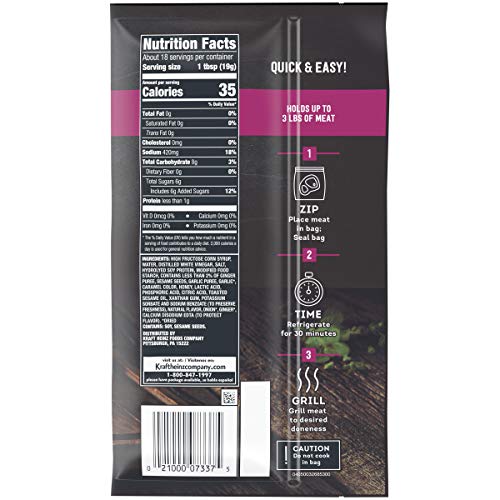 J.L. Kraft Sweet Teriyaki Marinade-In-A-Bag Liquid Marinade 12