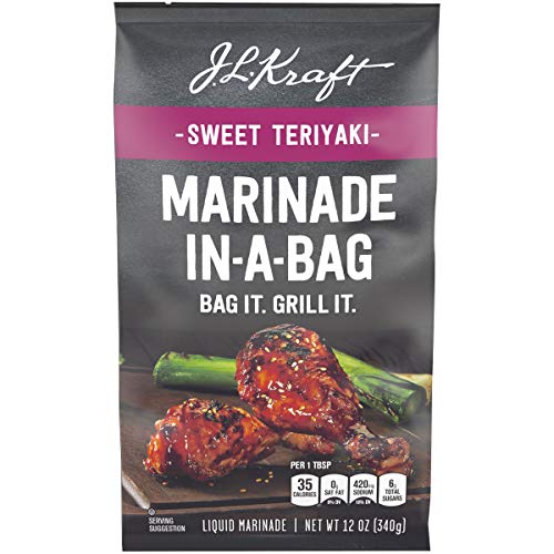 J.L. Kraft Sweet Teriyaki Marinade-In-A-Bag Liquid Marinade 12