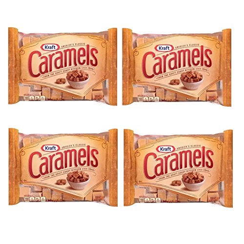 Kraft, Vanilla Caramels, Individually Wrapped, 11Oz Bag Pack Of 4