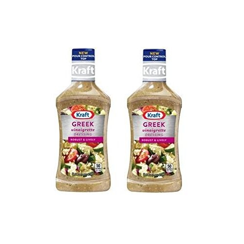 Kraft Greek Vinaigrette Dressing Pack Of 2 16 Oz Bottles