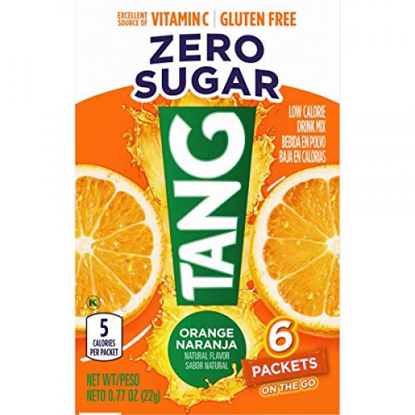 Sugar Free TANG On The Go 6/packet boxes .77oz each 12 Boxes