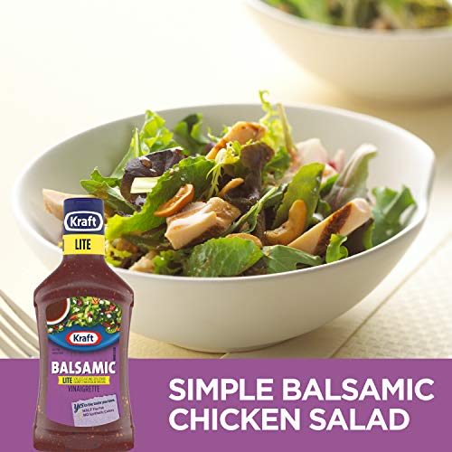 Kraft Balsamic Vinaigrette Lite Dressing 16 Fl Oz Bottles, Pack