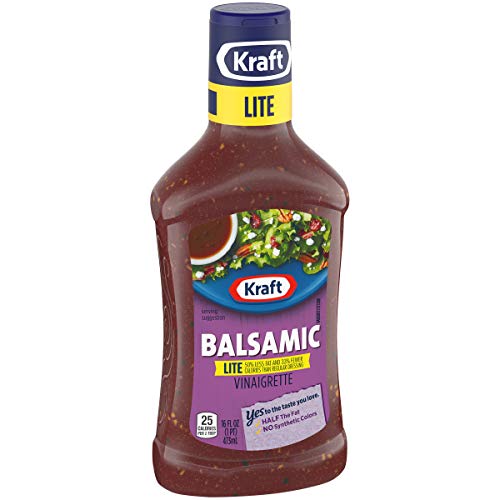 Kraft Balsamic Vinaigrette Lite Dressing 16 Fl Oz Bottles, Pack