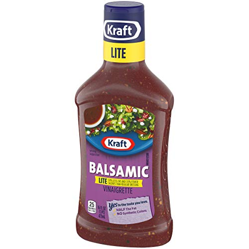 Kraft Balsamic Vinaigrette Lite Dressing 16 Fl Oz Bottles, Pack