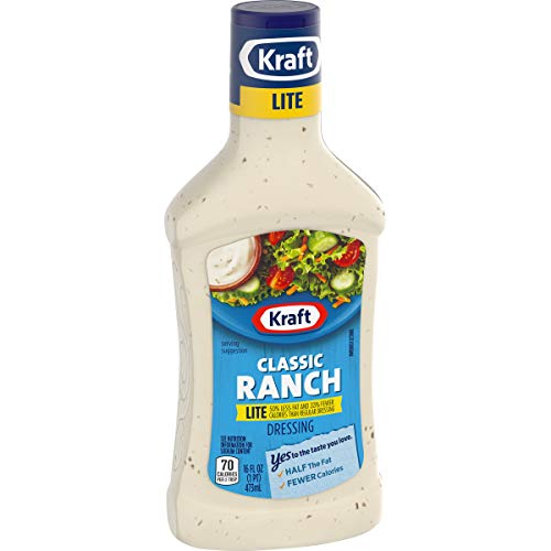 Kraft Classic Ranch Lite Salad Dressing 16 Fl Oz Bottles, Pack