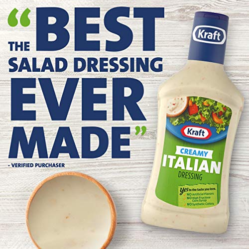 Kraft Creamy Italian Salad Dressing 16 Fl Oz Bottles, Pack Of 6