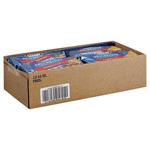 Kraft Deli Deluxe American Sliced Cheese, 16 Ounce -- 12 Per Case.