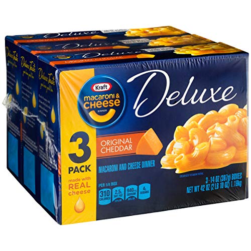 Kraft Deluxe Original Cheddar Macaroni &Amp; Cheese Dinner 3 - 14 O