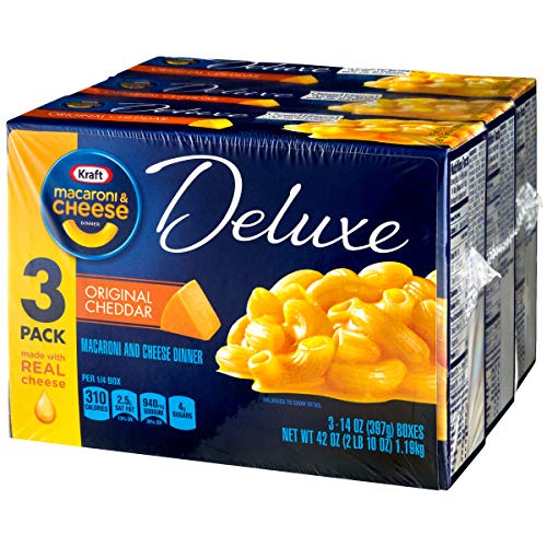 Kraft Deluxe Original Cheddar Macaroni &Amp; Cheese Dinner 3 - 14 O