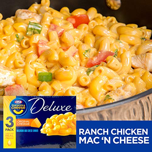 Kraft Deluxe Original Cheddar Macaroni &Amp; Cheese Dinner 3 - 14 O