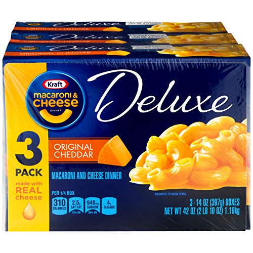Kraft Deluxe Original Cheddar Macaroni &Amp; Cheese Dinner 3 - 14 O