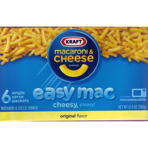 Kraft Easy Mac Original 6 Microwavable Snack Packets 12.9 oz