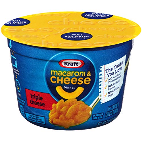Kraft Easy Mac Triple Cheese Microwavable Cup 2.05 Oz Cups, Pac