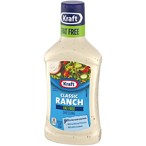Kraft Fat Free Classic Ranch Dressing 16 Oz Bottles, Pack Of 6