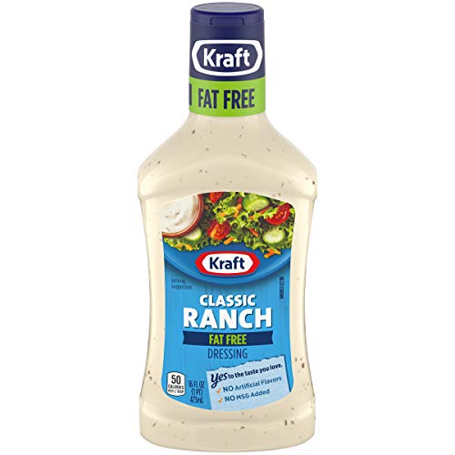 Kraft Fat Free Classic Ranch Dressing 16 Oz Bottles, Pack Of 6