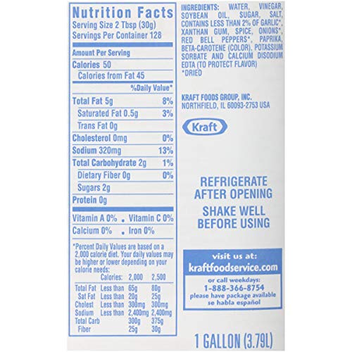 Kraft Golden Italian Salad Dressing 1 Gal Jugs, Pack Of 4