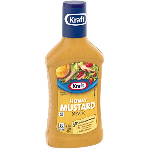 Kraft Honey Mustard Dressing 16 Fl Oz Bottles, Pack Of 6