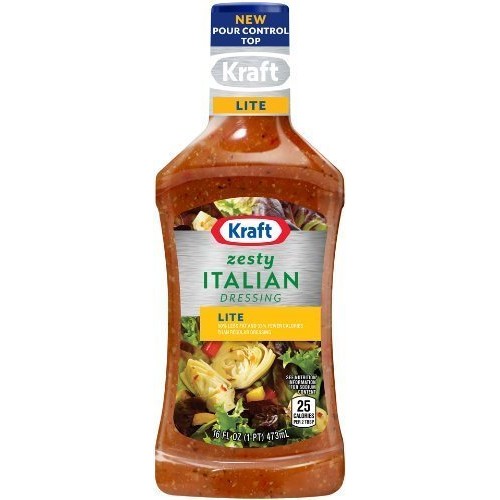 Kraft, Lite, Zesty Italian Dressing, 16Oz Bottle Pack Of 3 By