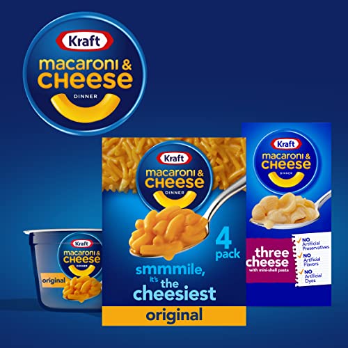 Kraft Macaroni and Cheese Dinner Original, 4 Count, 29 Ounce