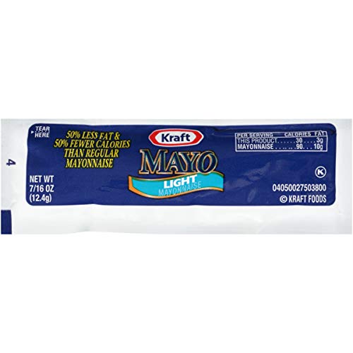 Kraft Mayo Light Mayonnaise Single Serve Packet 0.44 Oz Packets