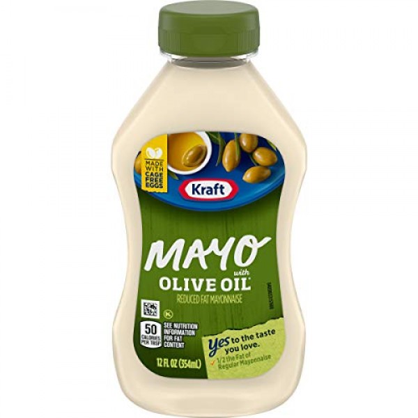 Kraft Mayo Olive Oil Reduced Fat Mayonnaise 12 Oz Bottle