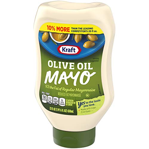 Kraft Mayo Olive Oil Reduced Fat Mayonnaise 22 Oz Bottles, Pack