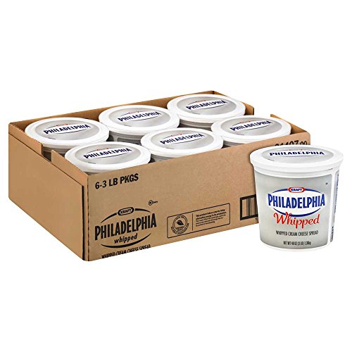 Kraft Philadelphia Whipped Cream Cheese - Tub, 3 Pound -- 6 Per