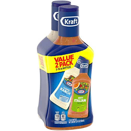 Kraft Classic Ranch &Amp; Zesty Italian Dressing 16 Oz Bottles, Twi