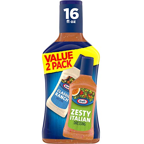 Kraft Classic Ranch &Amp; Zesty Italian Dressing 16 Oz Bottles, Twi
