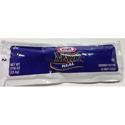 Kraft Real Mayonnaise Packets, 7/16 Oz, 100 Ct