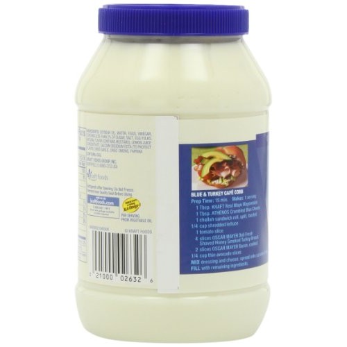 Kraft Real Spoonable Mayonnaise, 30 Ounce -- 12 Per Case.