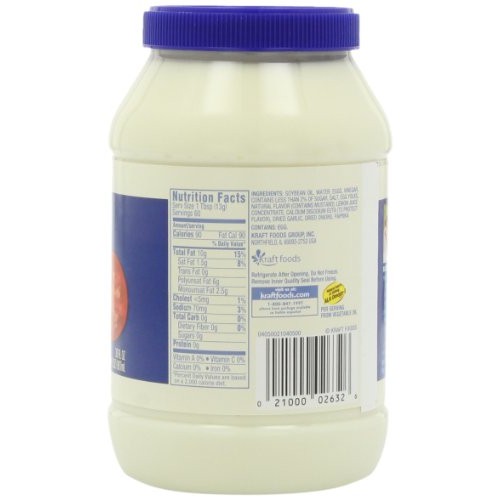 Kraft Real Spoonable Mayonnaise, 30 Ounce -- 12 Per Case.