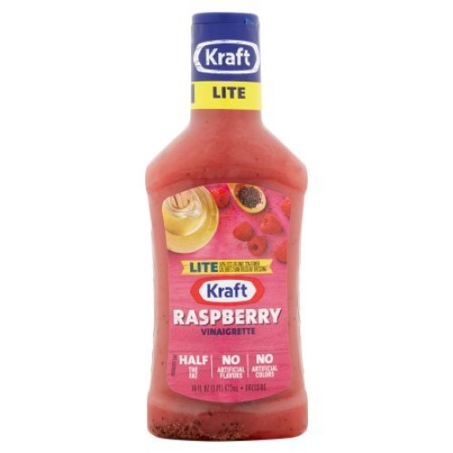 Kraft Salad Dressing Raspberry Vinaigrette Lite 16 Fl Oz X2
