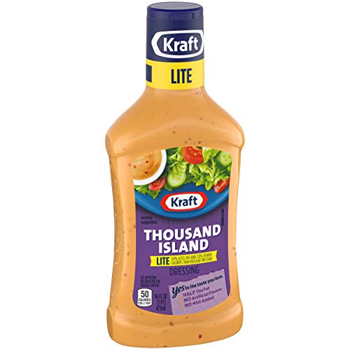 Kraft Thousand Island Lite Salad Dressing 16 Fl Oz Bottle