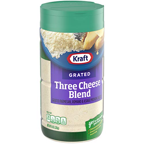 Kraft Grated Three Cheese Blend Shaker 8 Oz Bottle