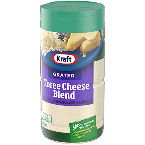 Kraft Grated Three Cheese Blend Shaker 8 Oz Bottle