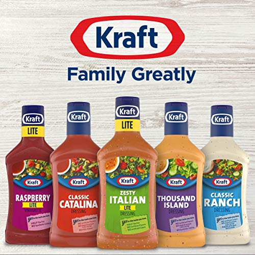 Kraft Zesty Italian Lite Salad Dressing 16 Fl Oz Bottles, Pack