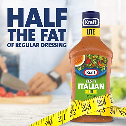 Kraft Zesty Italian Lite Salad Dressing 16 Fl Oz Bottles, Pack
