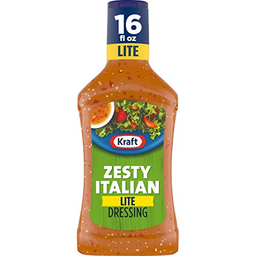 Kraft Zesty Italian Lite Salad Dressing 16 Fl Oz Bottles, Pack