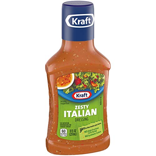 Kraft Salad Dressing, Zesty Italian, 8 Oz
