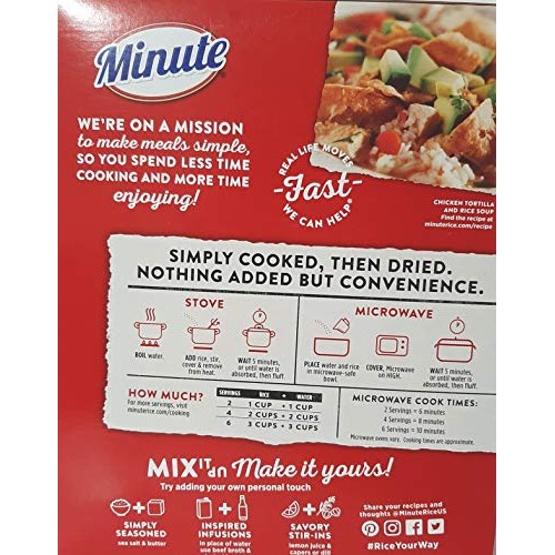 Minute Instant Enriched Long Grain White Rice, 72Oz