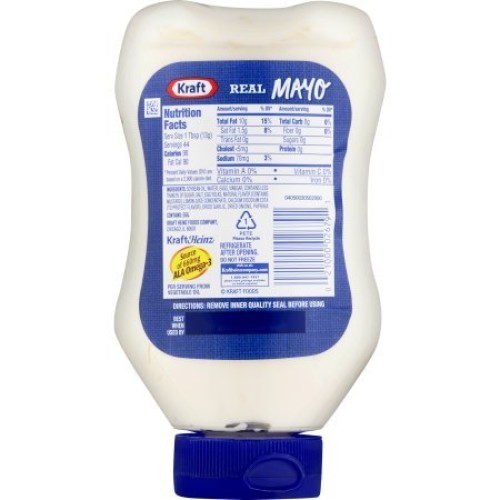 Pack Of 10 - Kraft Mayo Mayonnaise Real, 22 Fl Oz, Bottle