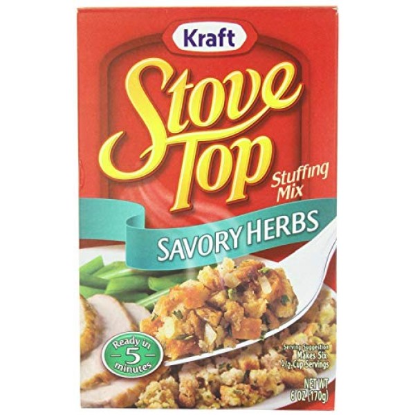 Stove Top Savory Herb Stuffing Mix Pack of 3 6 oz Boxes